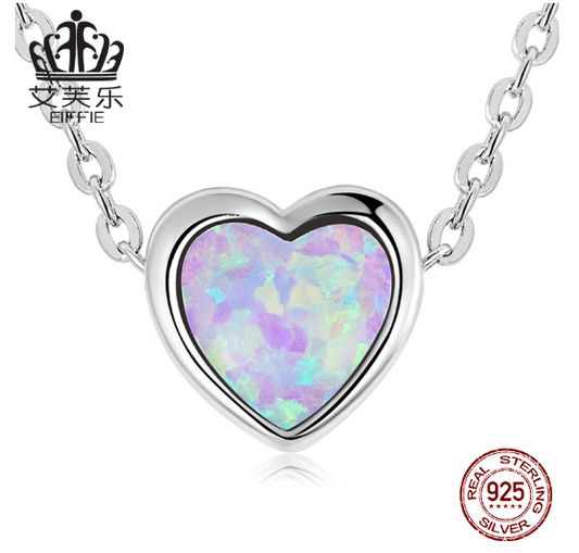 Aobao Heart Necklace - 925 Sterling Silver – Aobao Stone, Platinum Plating