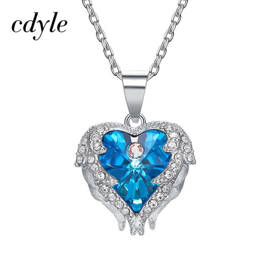 Angel Heart Halskette – 925 Sterling Silber – Swarovski® Kristall (Cdyle)