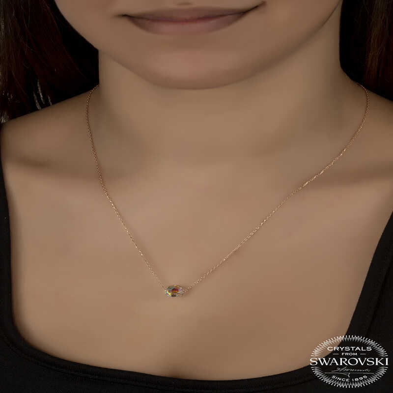 Luna Sparkle Halskette – 925 Sterling Silber – Swarovski®