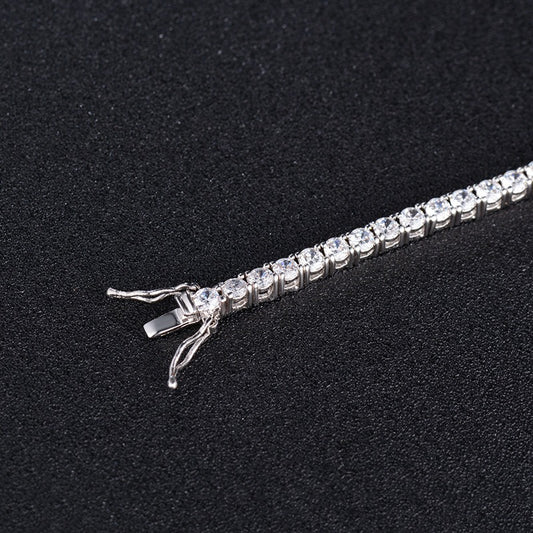 Star Band Bracelet – 925 Sterling Silver – Cubic Zirconia