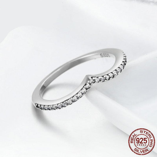 Tautropfen Ring aus 925 Sterling Silber mit klarem Zirkonia – minimalistisch, elegant, nickelfrei – OrLume Jewelry