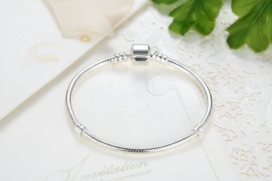 Bamoer Snake Chain Armband aus 925 Sterling Silber, 17-20cm verstellbar – charm-kompatibel, nickelfrei – OrLume Jewelry
