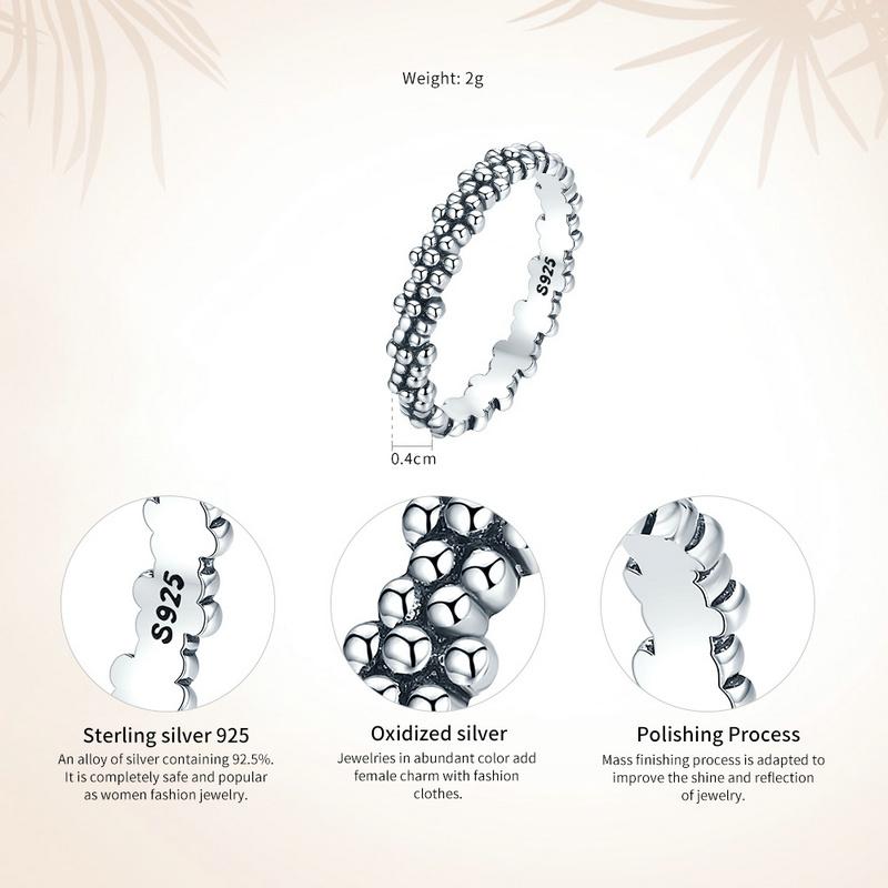 Blütentraum Ring aus 925 Sterling Silber mit Gänseblümchen – stapelbar, romantisch, nickelfrei – OrLume Jewelry