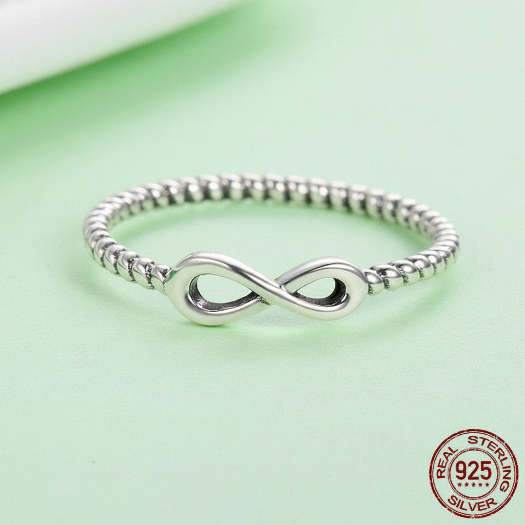 Ewigkeitsring aus 925 Sterling Silber mit Infinity-Symbol – für Verlobung, Hochzeit, nickelfrei – OrLume Jewelry