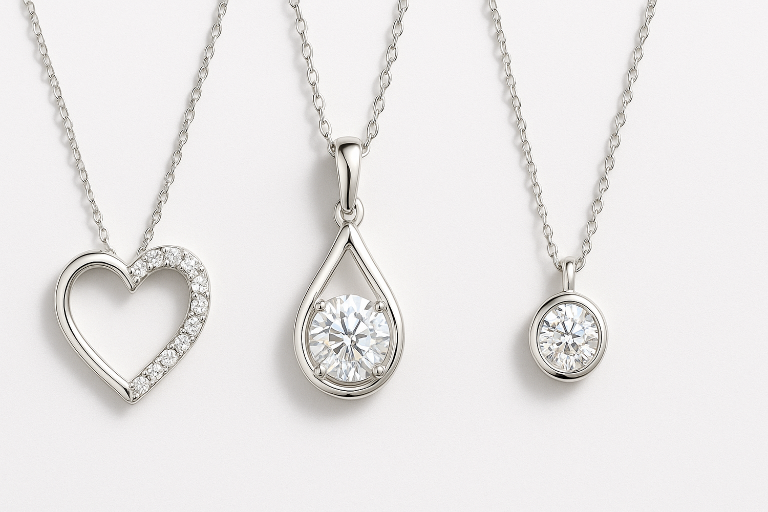 Moissanit Halsketten – Eleganz in Silber & Gold