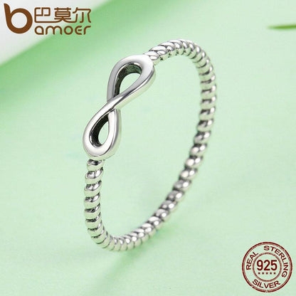 Ewigkeitsring – 925 Sterling Silber Infinity-Ring für Verlobung