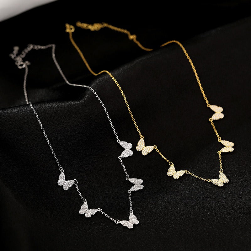 Schmetterlingszauber Halskette – 925 Sterling Silber