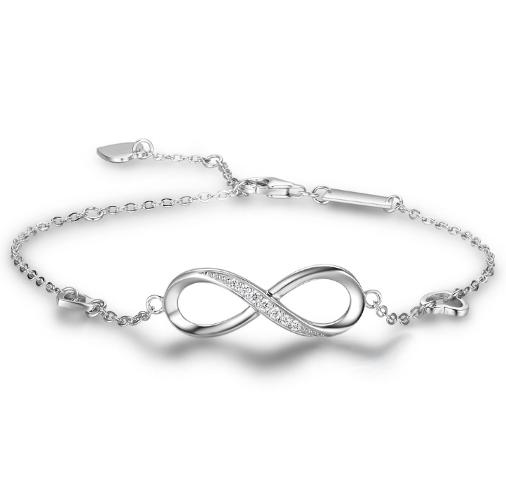 Infinity Love Armband – 925 Sterling Silber – Zirkonia