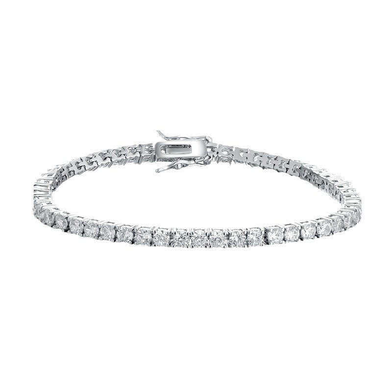 Star Band Bracelet – 925 Sterling Silver – Cubic Zirconia