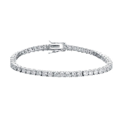 Star Band Bracelet – 925 Sterling Silver – Cubic Zirconia