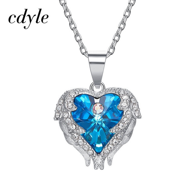 Angel Heart Halskette – 925 Sterling Silber – Swarovski® Kristall (Cdyle)