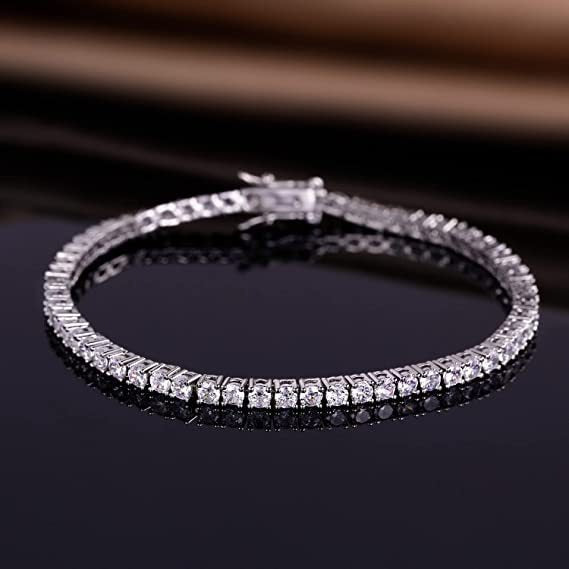 Star Band Bracelet – 925 Sterling Silver – Cubic Zirconia