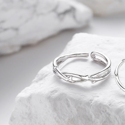 Rosenband – 925 Sterling Silber Paar-Ring für Verliebte