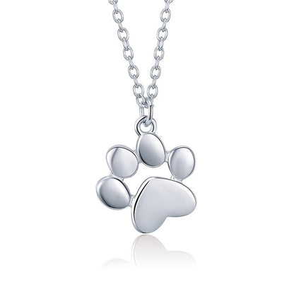Paw Necklace – 925 Sterling Silver – Platinum Plating