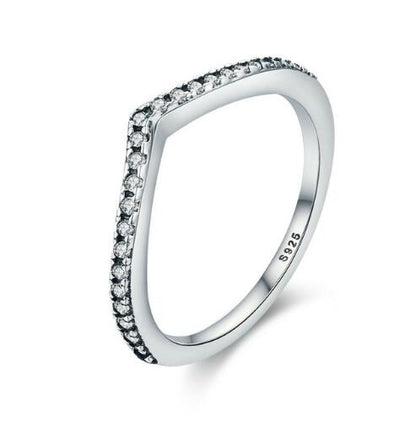 Tautropfen – 925 Sterling Silber Ring mit klarem Zirkonia