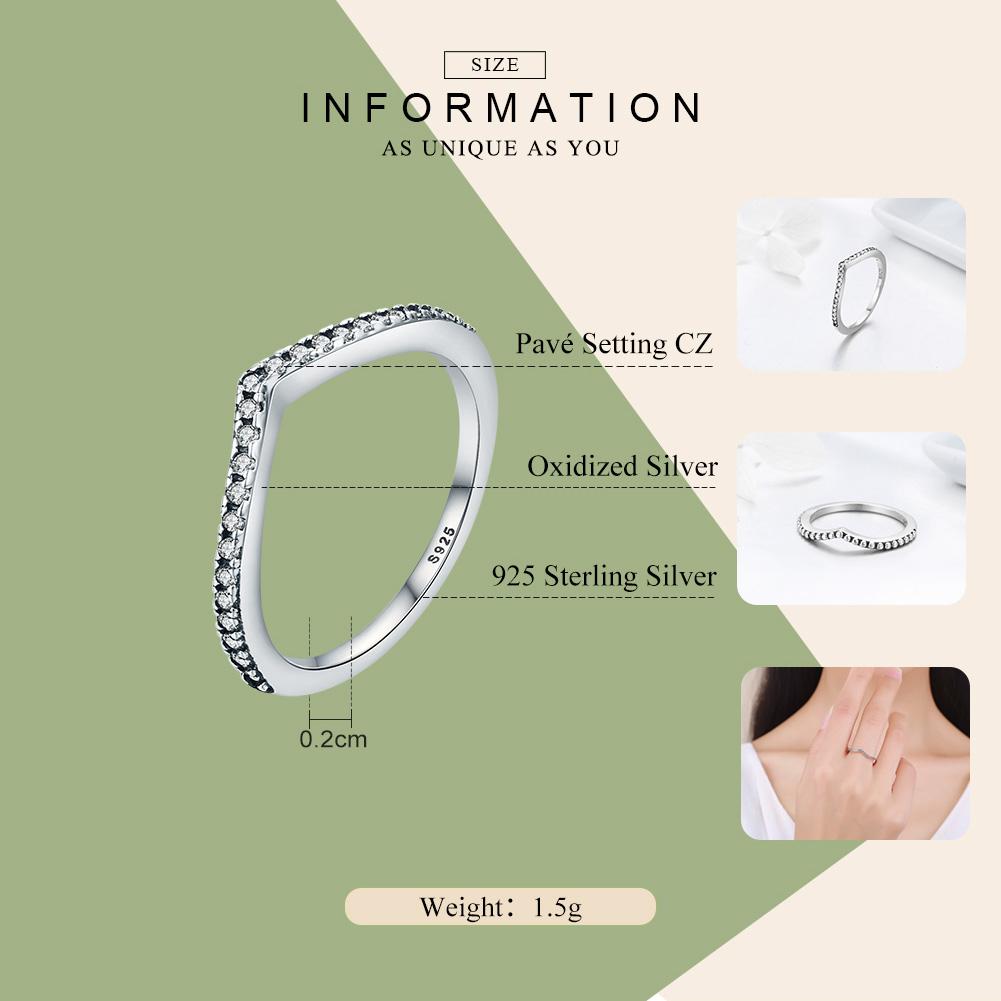 Tautropfen – 925 Sterling Silber Ring mit klarem Zirkonia