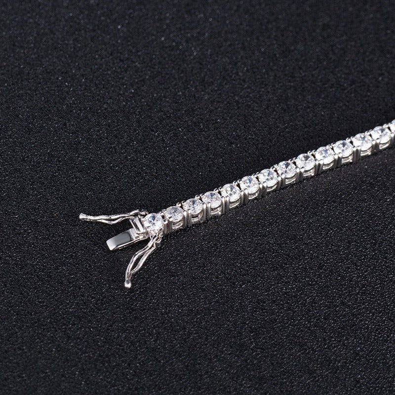 Star Band Bracelet – 925 Sterling Silver – Cubic Zirconia