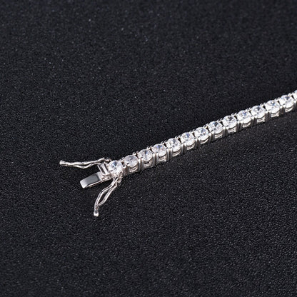 Star Band Bracelet – 925 Sterling Silver – Cubic Zirconia