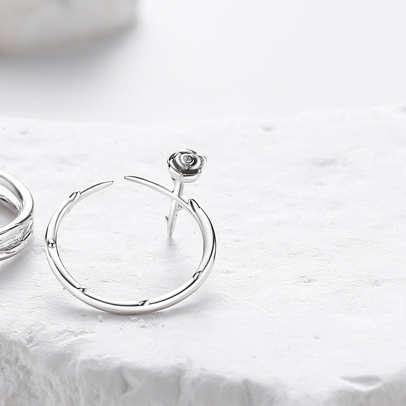 Rosenband – 925 Sterling Silber Paar-Ring für Verliebte