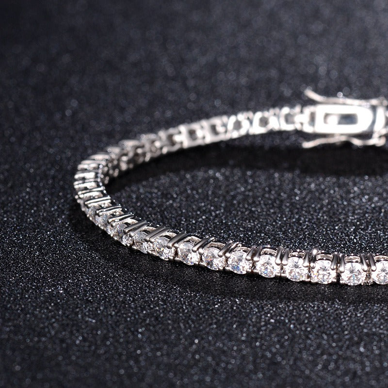 Star Band Bracelet – 925 Sterling Silver – Cubic Zirconia