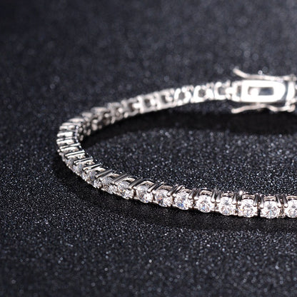 Star Band Bracelet – 925 Sterling Silver – Cubic Zirconia