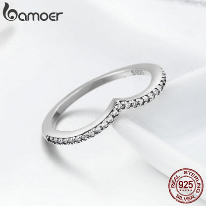 Tautropfen – 925 Sterling Silber Ring mit klarem Zirkonia
