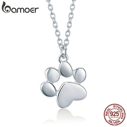 Paw Necklace – 925 Sterling Silver – Platinum Plating