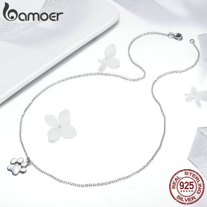 Paw Necklace – 925 Sterling Silver – Platinum Plating