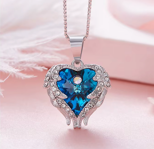 Angel Heart Halskette – 925 Sterling Silber – Swarovski® Kristall (Cdyle)