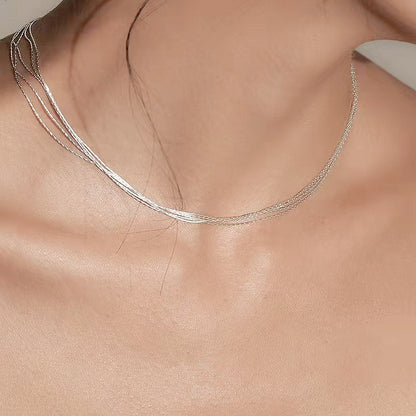 Pure Layers Necklace – 925 Sterling Silver