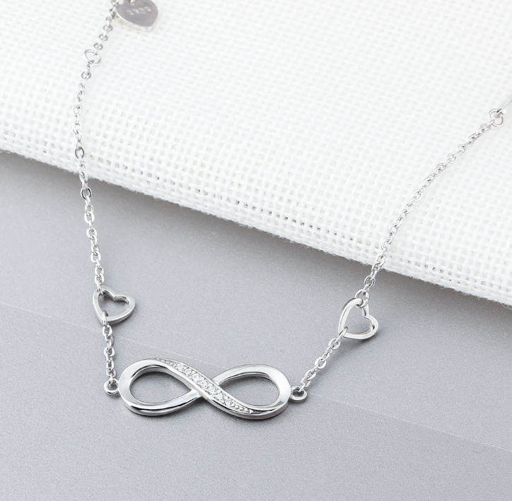 Infinity Love Armband – 925 Sterling Silber – Zirkonia