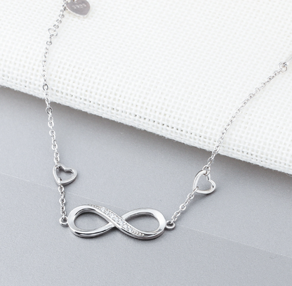 Infinity Love Armband – 925 Sterling Silber – Zirkonia