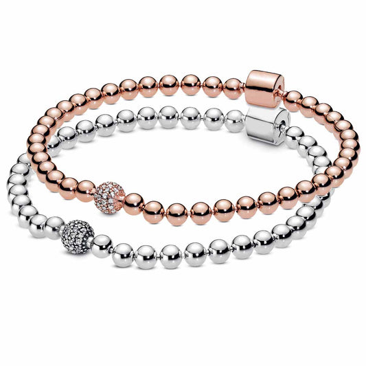 Kristalltraum – 925 Sterling Silber Armband mit Rosegold & Kristallen