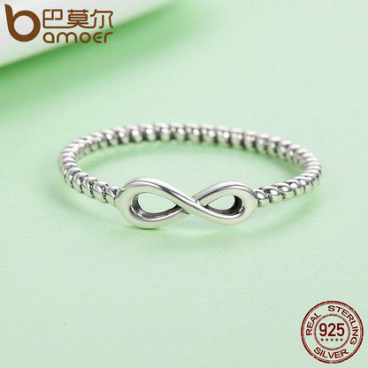 Ewigkeitsring – 925 Sterling Silber Infinity-Ring für Verlobung