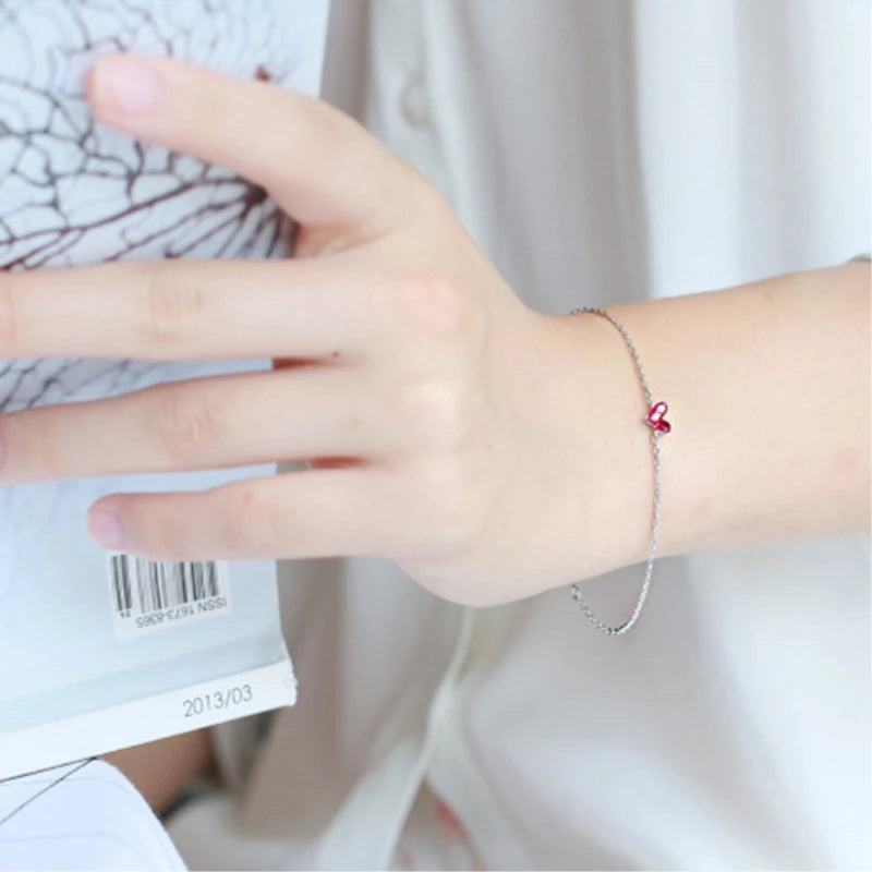 Herznah – 925 Sterling Silber Mini-Herz Halskette