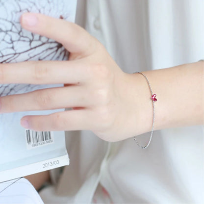 Herznah – 925 Sterling Silber Mini-Herz Halskette