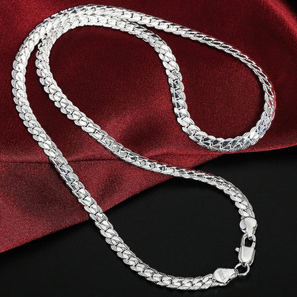 Silberband – 925 Sterling Silber Vollsilber-Kette für Hochzeit