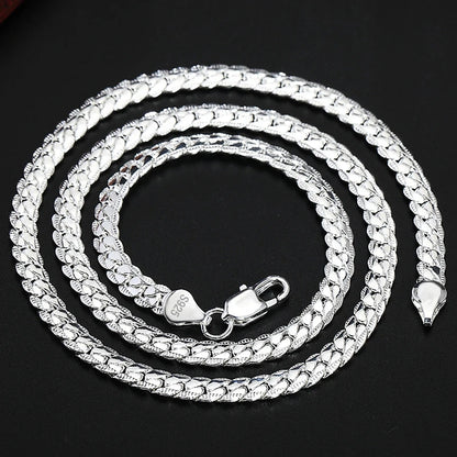 Silberband – 925 Sterling Silber Vollsilber-Kette für Hochzeit